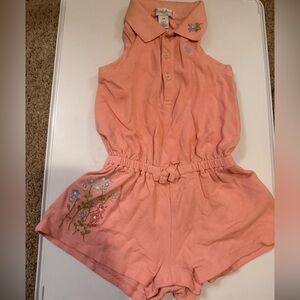 Ralph Lauren Coral Polo with Floral Embroidery